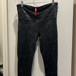 SPANX faux leather camo legging new without tags.